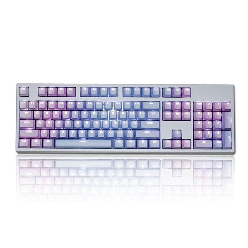 104 Keys Sunset Gradient Backlit Keycaps Thick PBT OEM Profile for Cherry MX Switches of Mechanical Keyboard: PP