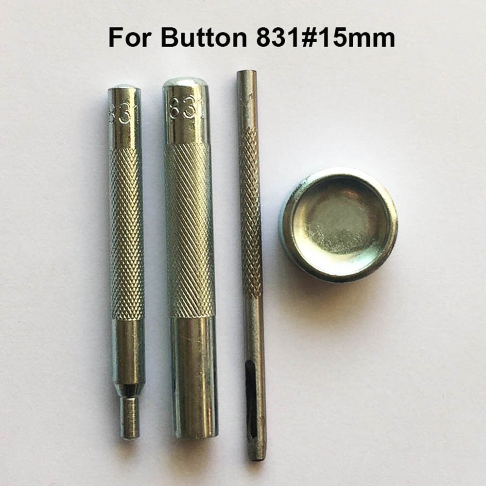 Okrągły metalowy przycisk zatrzaskowy robić skórzanych toreb odzieżowych pstryknąć Fastner zatrzaski zestaw narzędzi instalator srebrne guziki 831/633/655/201/203: 1zestaw / 831 tools 4sztuk