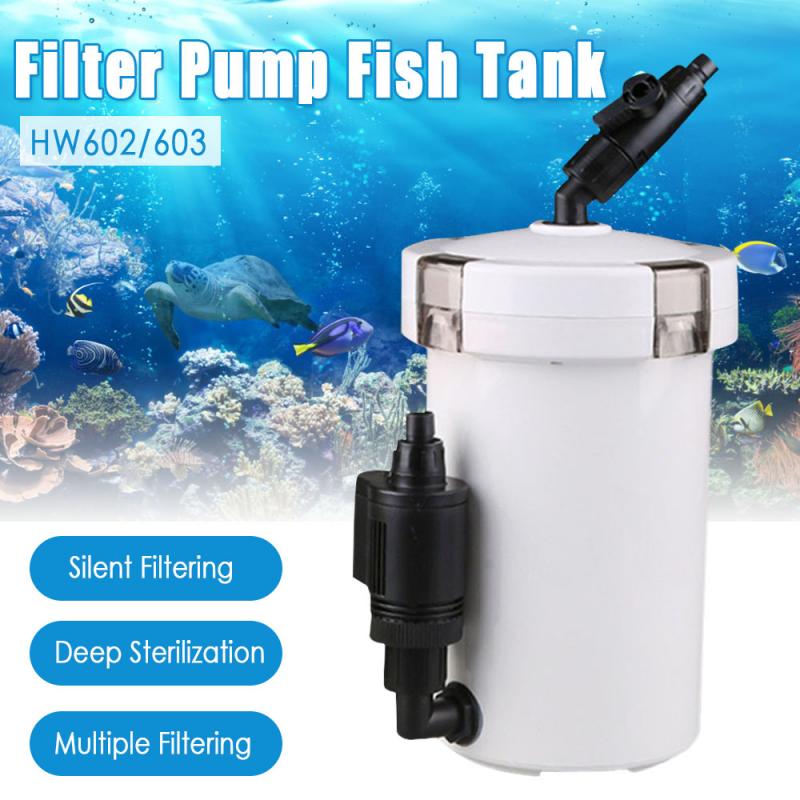 Fish Tank Filter Aquarium Bucket Water Pump With Regulating Valve External Silent Filter Air Pump Canister Aquarium Accessories
