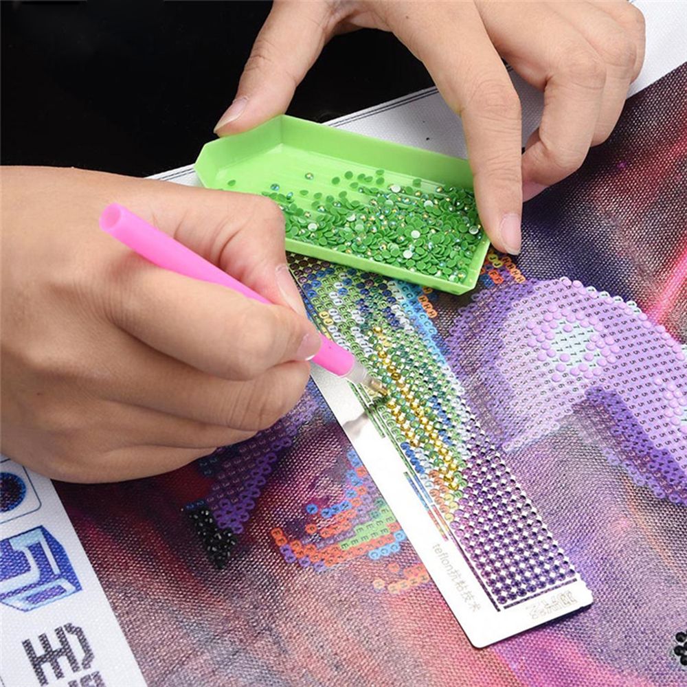 Diamond Embroidery Paste Sticker Dotting Rhinestone Point Anti-stick Drilling Ruler Tools DIY Diamond Painting Accessory Ruler