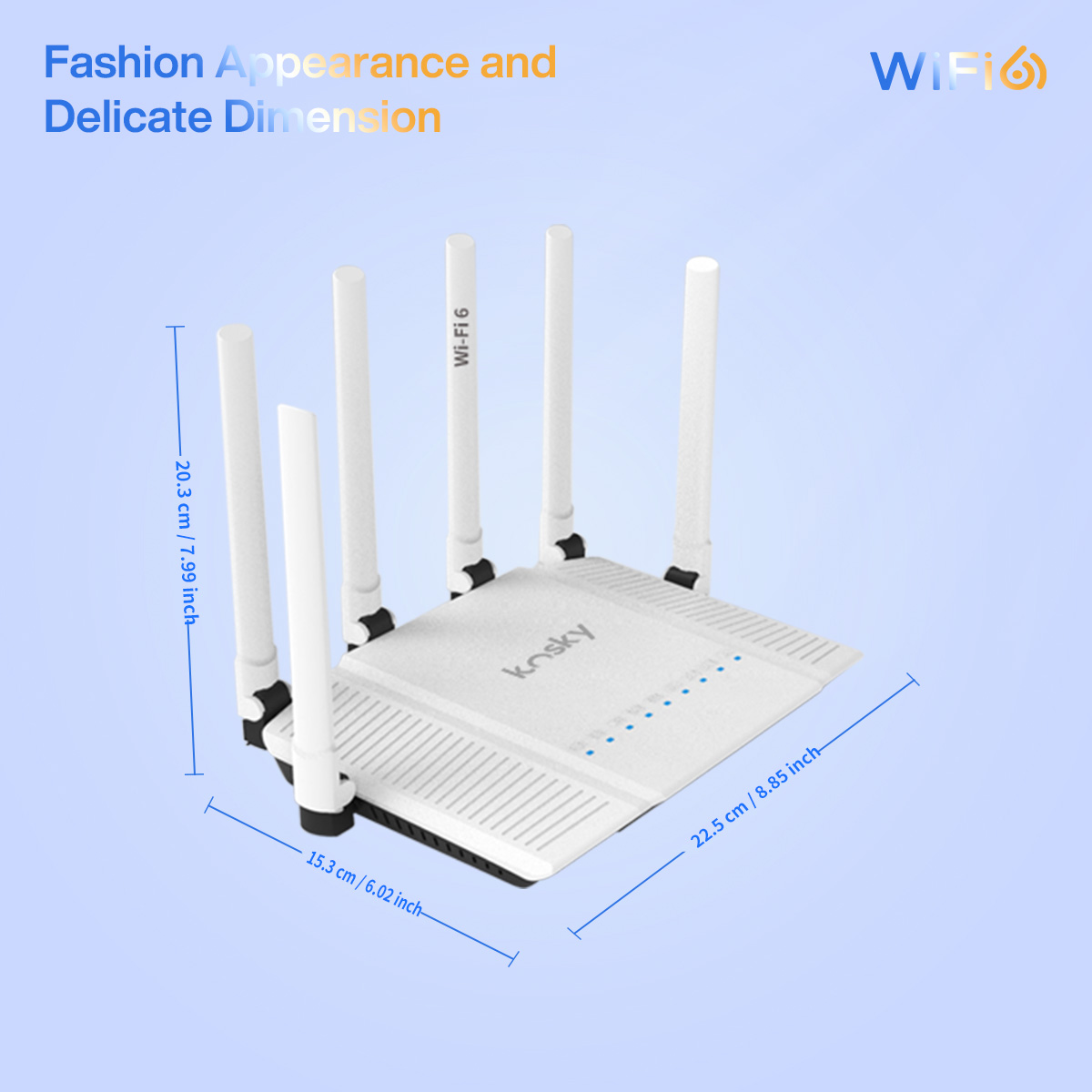 Wifi6 Wireless Router, 802.11ax, AX3000, Dual Band,Long Range Coverage,Parental Control, For Home & SOHO, EU Plug