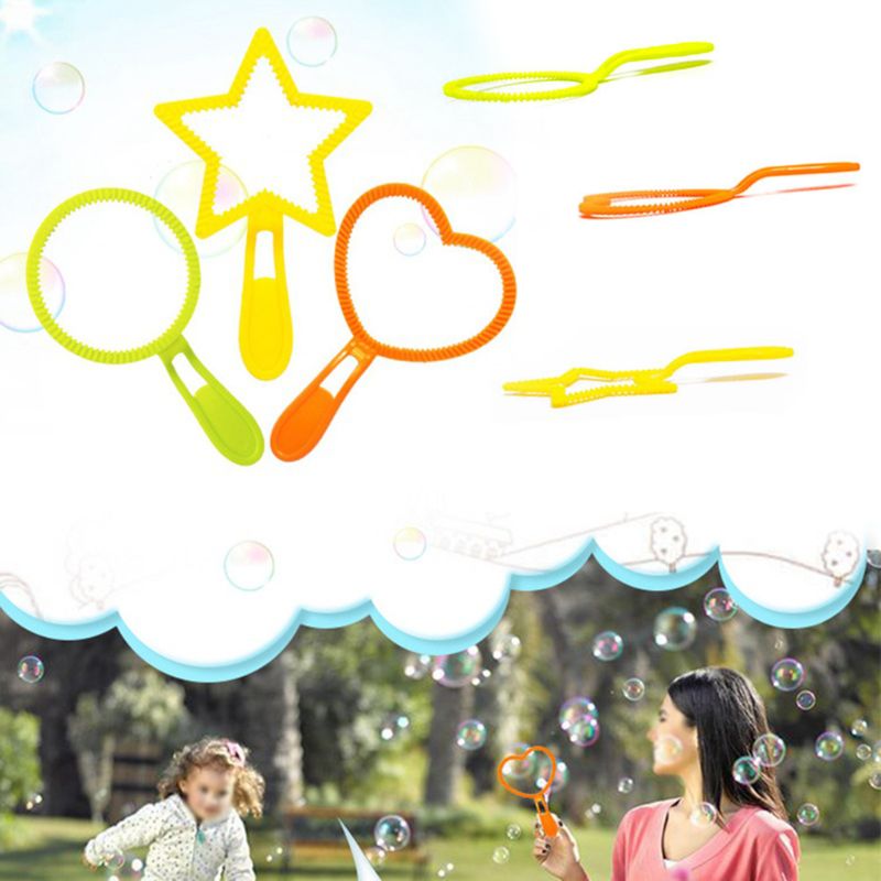 12Pcs/Set Plastic Bubble Hoop Water Blowing Bubble Soap Tools Funny Sport Kids Outdoor Toys Children Day