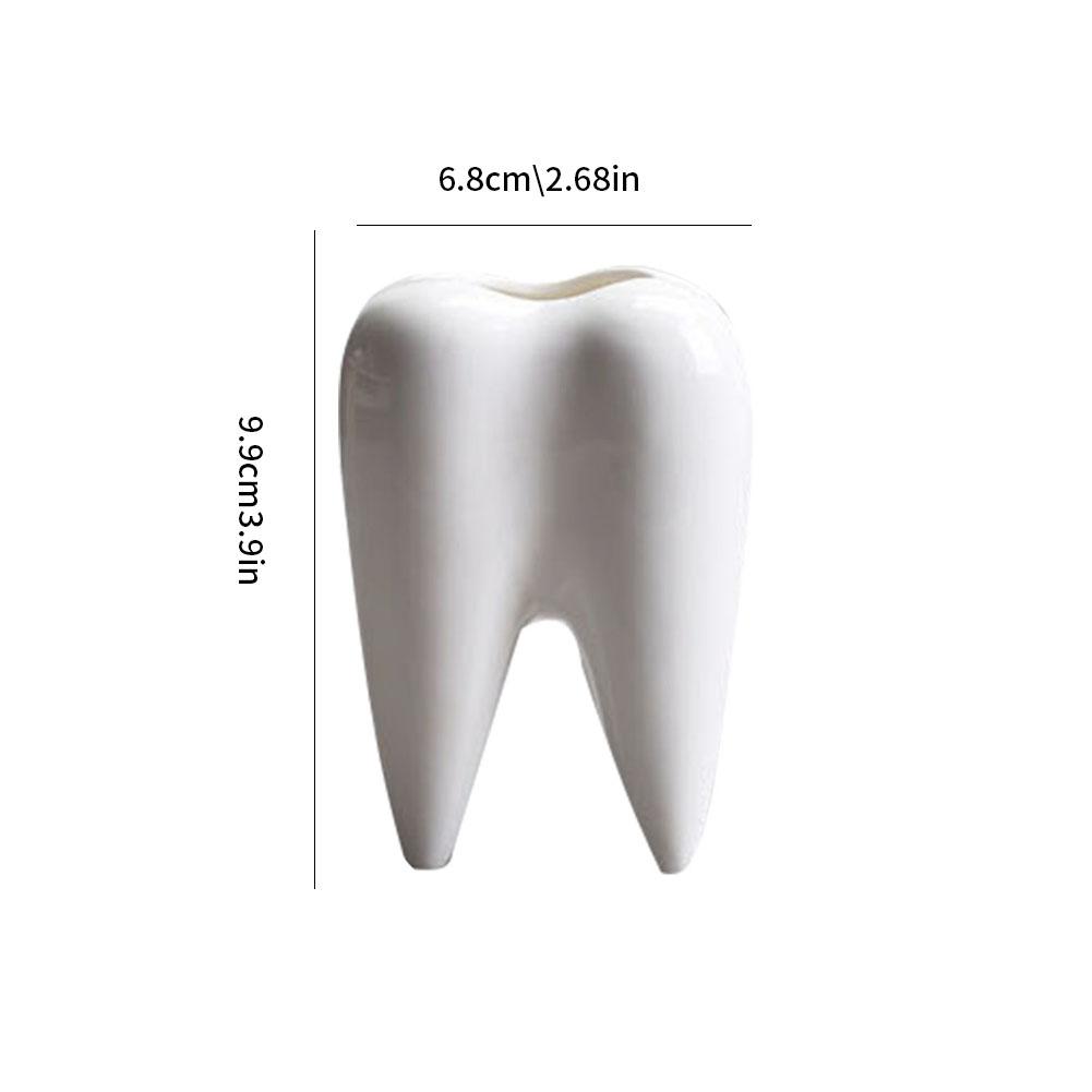 Tooth Shape Innovative White Ceramic Succulent Plants Flower Pot Modern Planter Without Plants Included