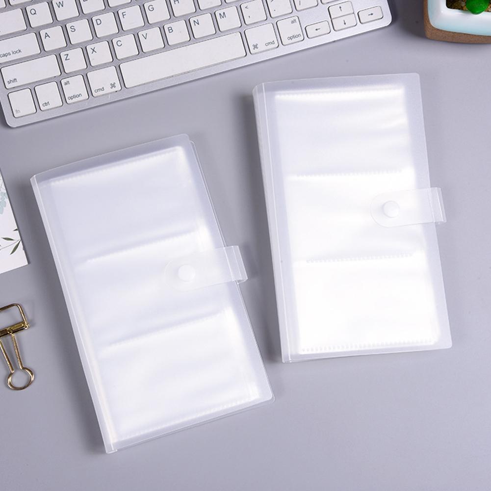 1PC Transparent Business Card Id Card Holder 240 Card Large Slots Office Collection Business Card Holder Card Capacity Tick X0R2