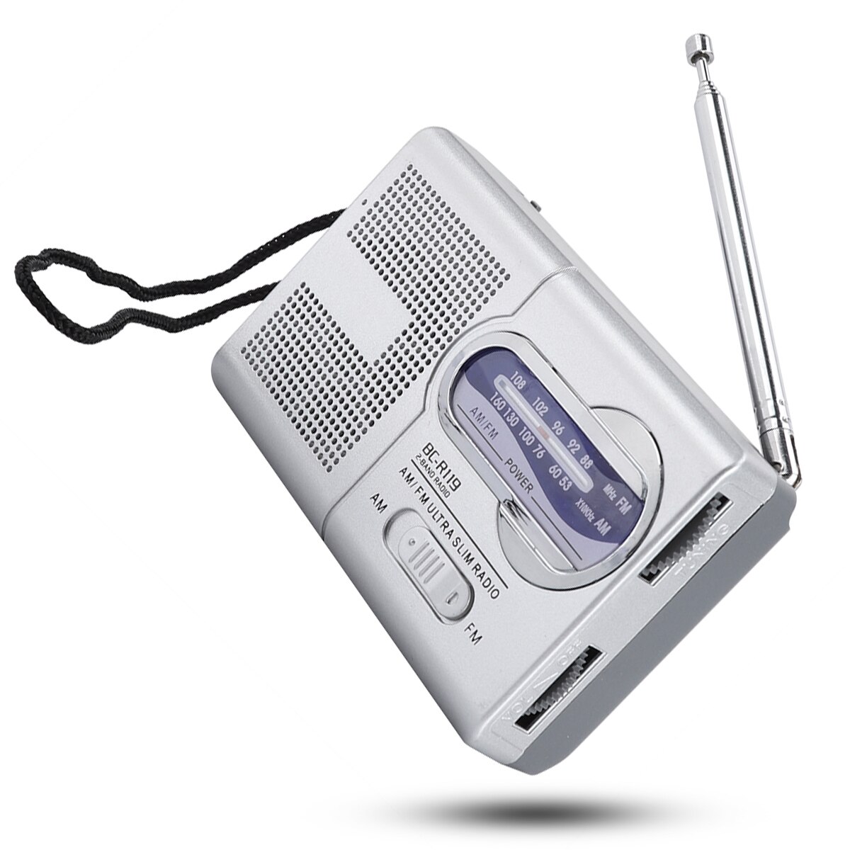 Multi-function Mini Pocket AM/FM BC-R119 Radio Speaker Receiver Telescopic Antenna