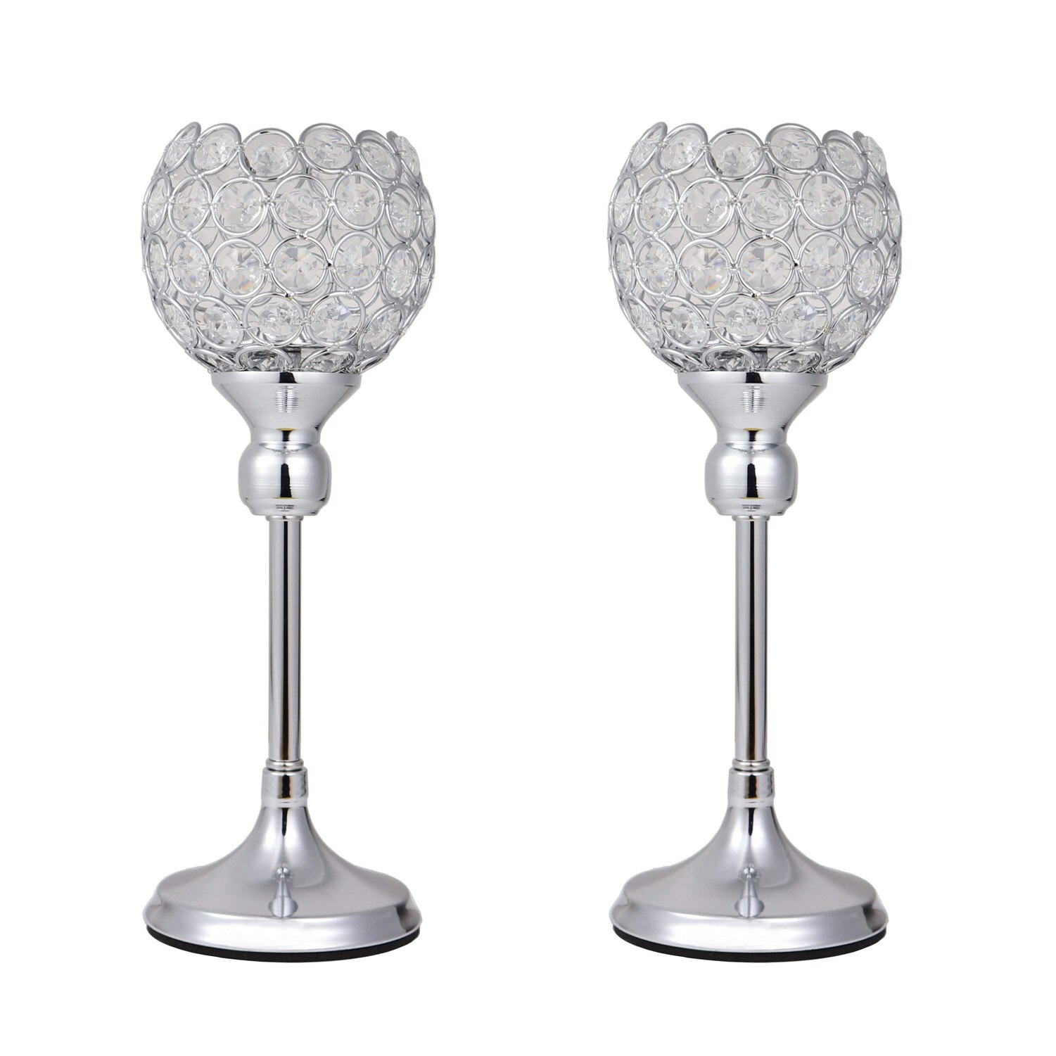 Candelabro de cristal para mesa de comedor, candelabros de Metal para decoración de bodas, Navidad y Halloween, 1 unidad: 30CM 30CM