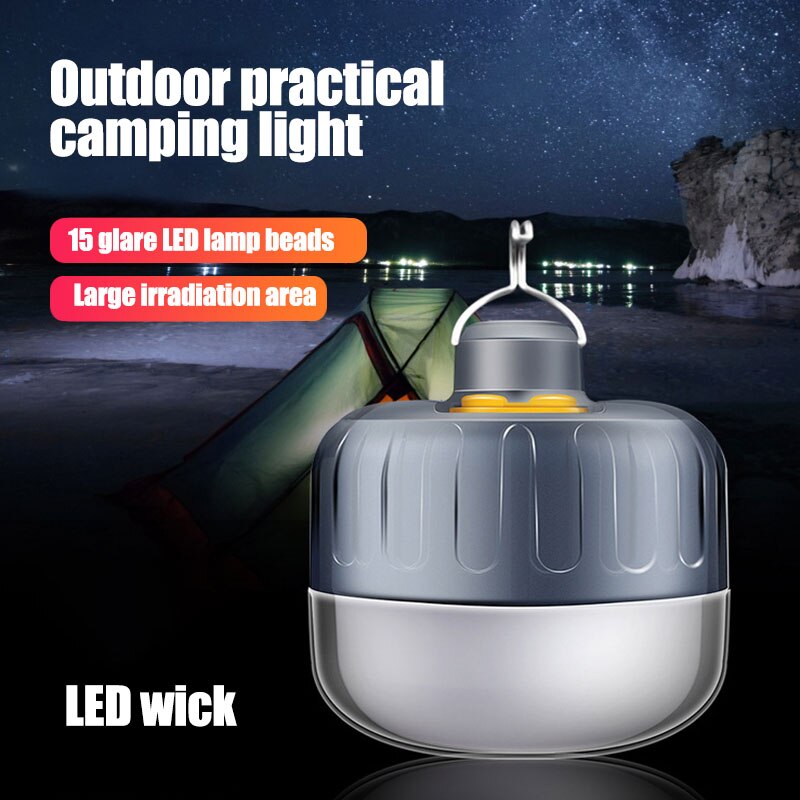 Portable Lantern Camping Lights USB Rechargeable IP65 Waterproof Lamp LED Lantern Emergency Lights Outdoor Hanging Tent Light
