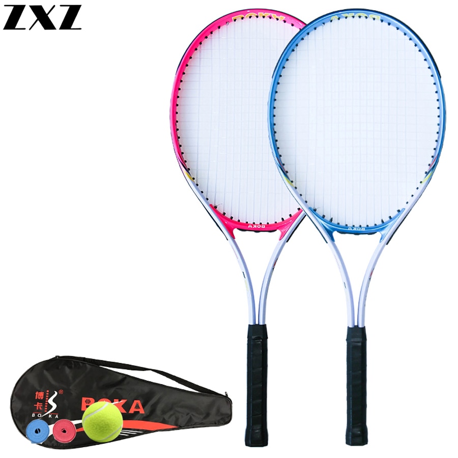 Carbon Aluminium Fiber Tennis Racket Rackets Uitgerust met Zak Tennis Grip Racchetta Da Tennis Rackets Sport voor Wedstrijden