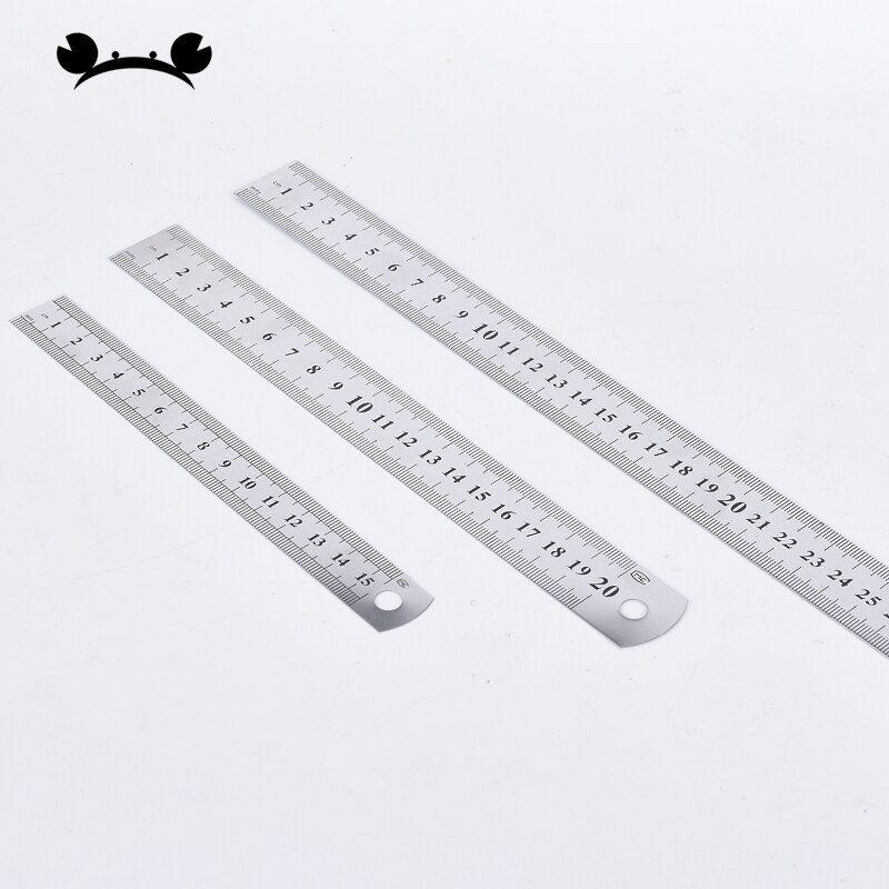Narzędzie do Modelarstwa Linijka Dwustronna Stal Nierdzewna - 15cm, 20cm, 30cm - Precyzyjne Narzędzie do Znakowania