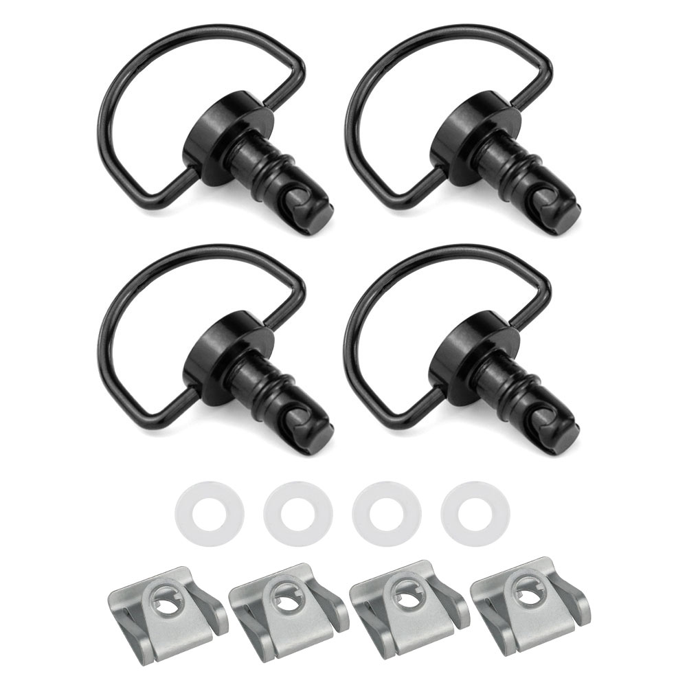 Sujetador de carenado de carrera de giro con anillo en D de liberación rápida para motocicleta de 14mm Universal para Honda Yamaha Suzuki Kawasaki Ducati Aprilia: Negro