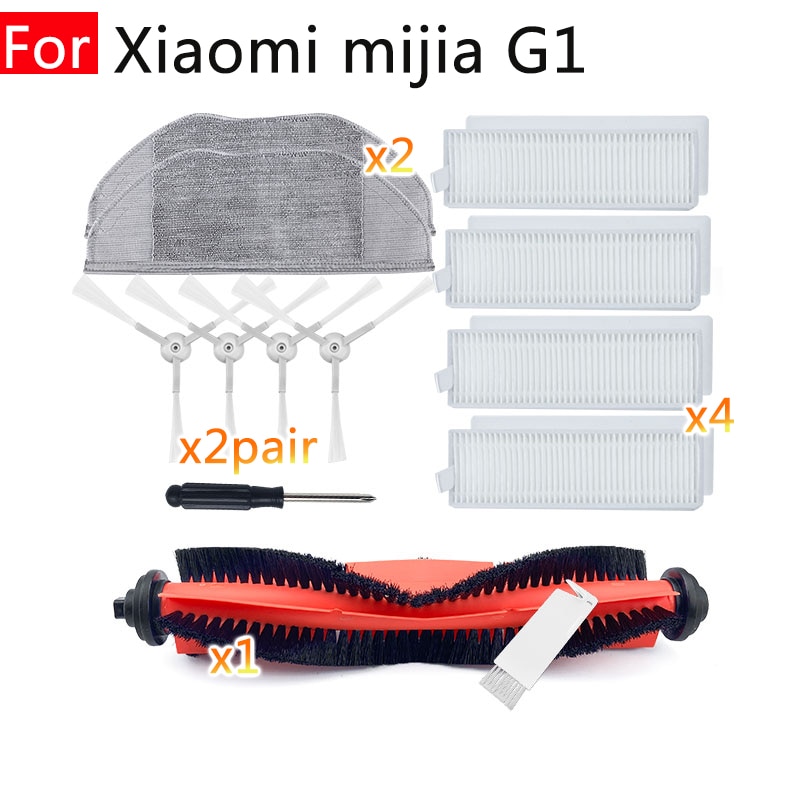Robot Vaccum Cleaner Main Side cleaning brush hepa Built-in filter Accessories for xiaomi mijia mi G1 Parts home replaceable