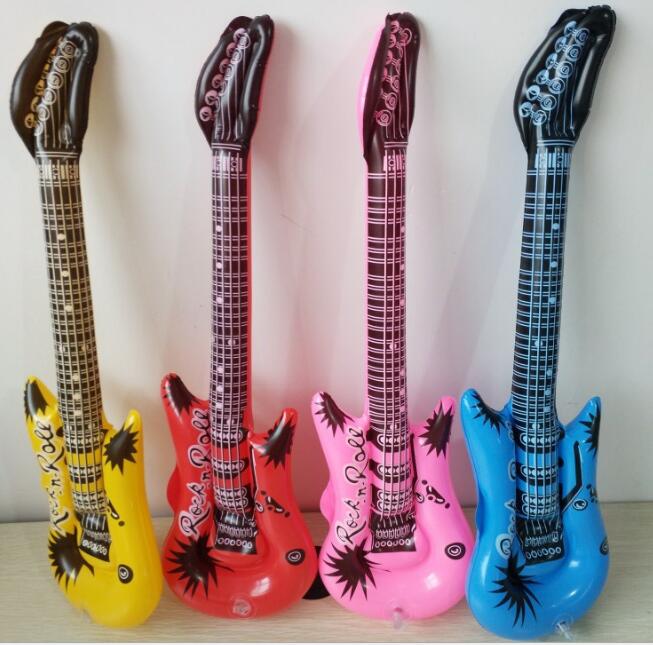 1pcs 55cm 90cm Inflatable Blow up Guitar Balloons Toy Musical Instruments For Kids Play Toy Party Props Balloons Accessories