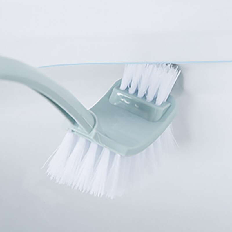 Lavatory Brush Toilet Brush & Holder Set Portable Toilet Brush Long Handle Bathroom Scrub Double Sided Cleaning Brush