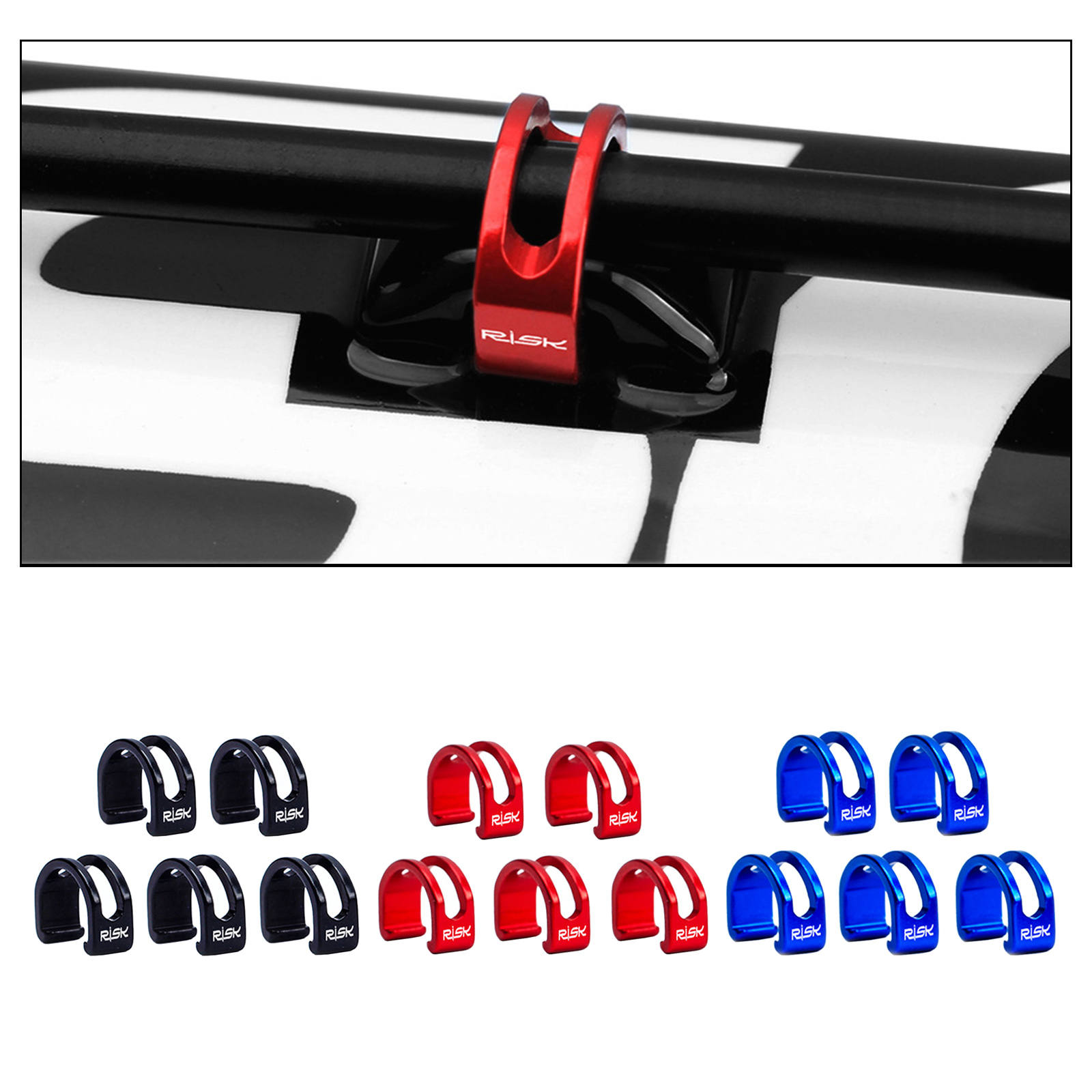 U Shaped Snap Aluminum Brake Line Clips Fixed Tubing C-Type Buckle