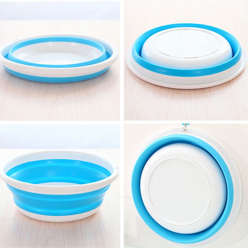 Folding Bucket Basin Portable Collapsible Washbasin for Household Laundry Car Washing Camping Travel Outdoor Bathroom Wash Basin