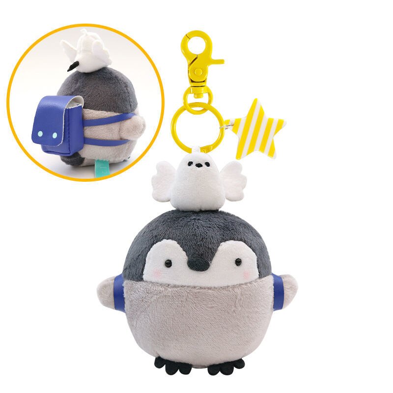 Japan energy plush doll little penguin family students different styles with Iron Buckle: O