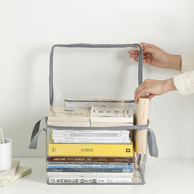 Multi-Functional Transparent Storage Bag Box Suitable for Books Toys Miscellaneous Items Large Organizer Storage Box
