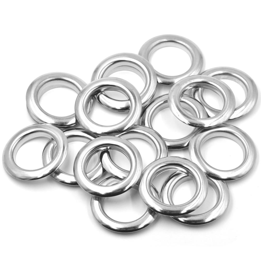 Oeillet en laiton argenté de grande taille, 20mm 40mm 50mm, avec rondelle, pour bricolage de chaussures en cuir, sac, capuchon de ceinture, fournitures artisanales