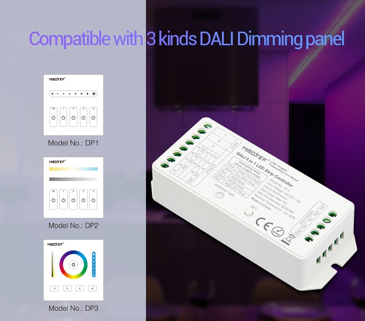 MiBOXER DALI 5 IN 1 LED streifen Controller DL5 15A einzigen farbe/CCT/RGB/RGBW/RGB + CCT led streifen dimmer, DC12V-24V