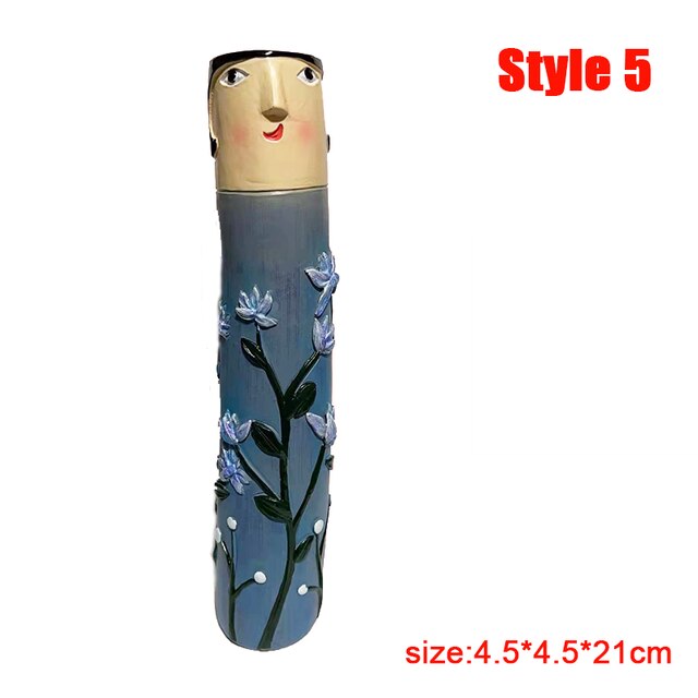 Böhmischen Familie Vase Kreative Vase Interessante Menschliche-förmigen Harz Anlage Container Büro Wohnzimmer Schreibtisch Dekoration: Stil 5