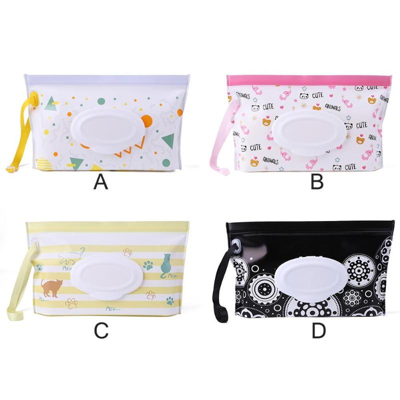 Portable Wipe Container Case EVA Wet Tissue Bag for Stroller Cosmetic Pouch