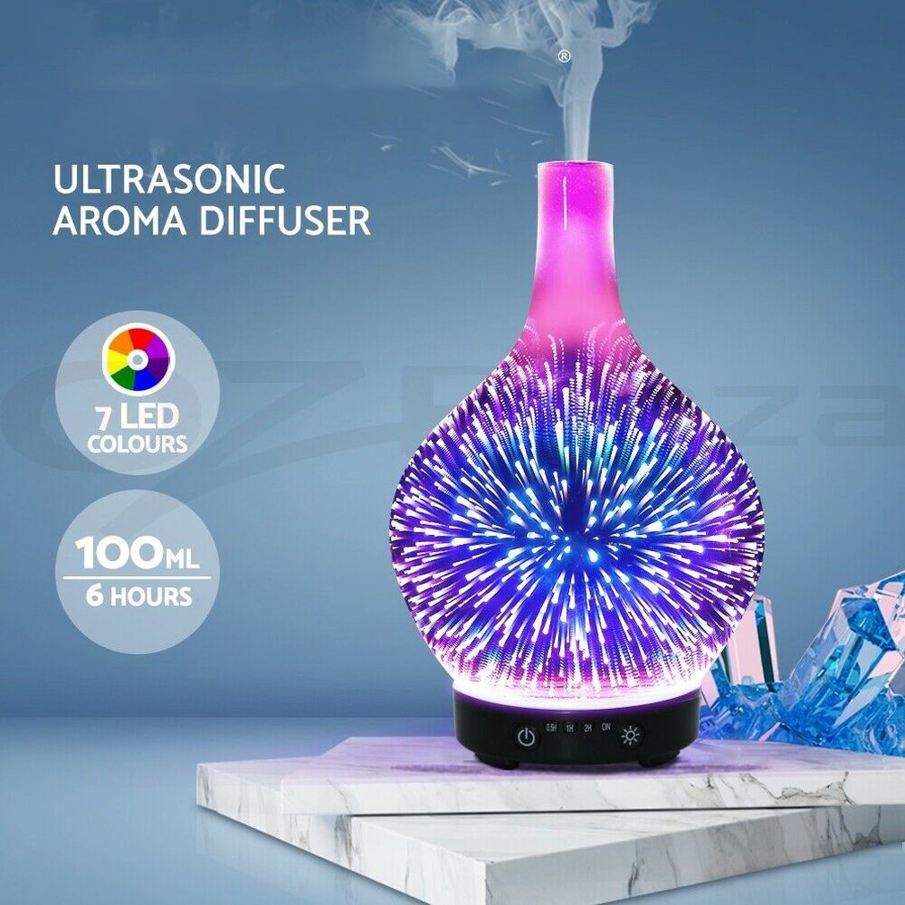 Mini Home Luchtbevochtiger Ultrasone Creatieve Airconditioning Aromatherapie Zuivering 3D Glas Luchtbevochtiger