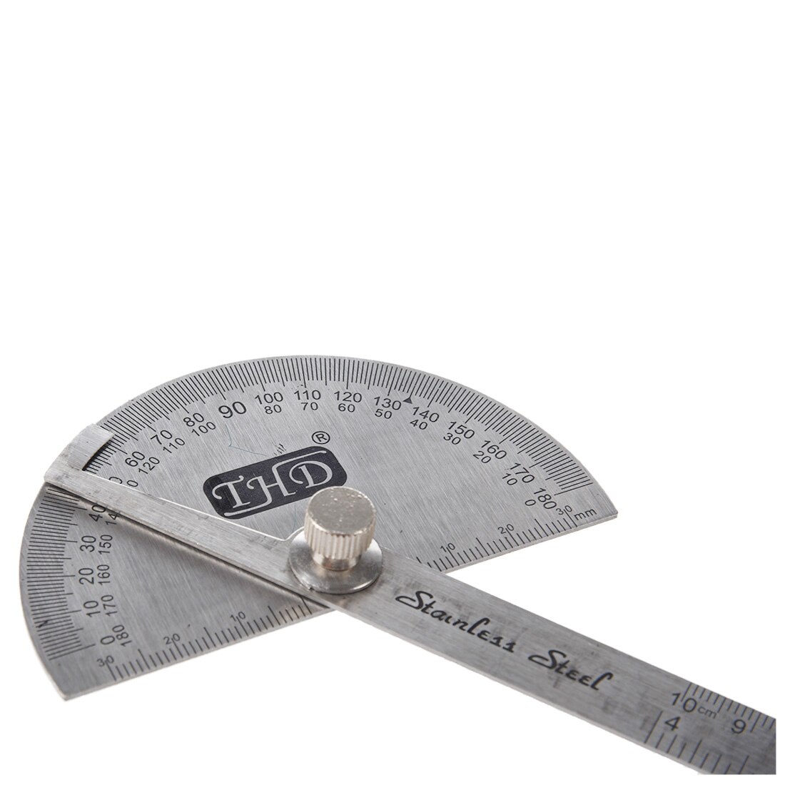 AAAJ-Stainless Steel Protractor w 10 cm Measurement Ruler