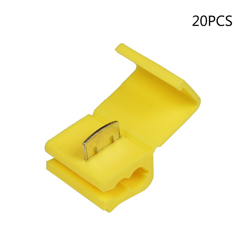 10PCS/20PCS Wire Connector Scotch Lock Snap Without Breaking Cable Insulated Crimp Quick Splice Electrical Terminals Home Tools: 20pc yellow