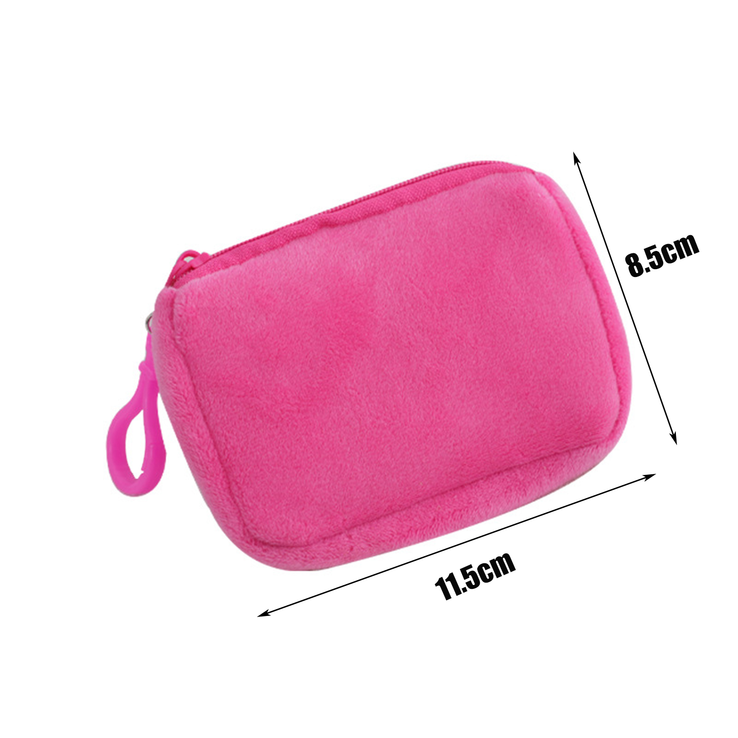 Solid Color Plush Coin Purses Mini Coin Wallet Storage Bag Card Holder Credit ID Wallet Pocket Women Girls Female Coin Purse Zip