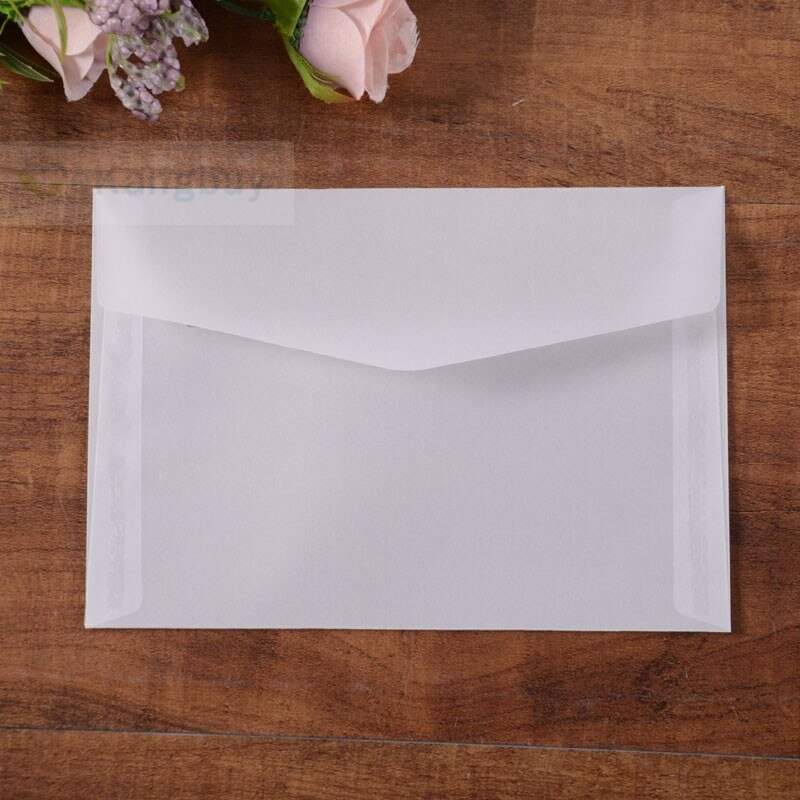 50pcs Translucent Blank White Parchment Paper Envelope Postcards Invitations Cover Envelopes