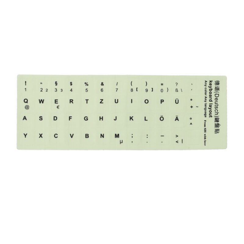 Luminous Waterproof Keyboard Stickers Fluorescent Keyboard Stickers Protective Film Layout with Button Letters for English key: 2
