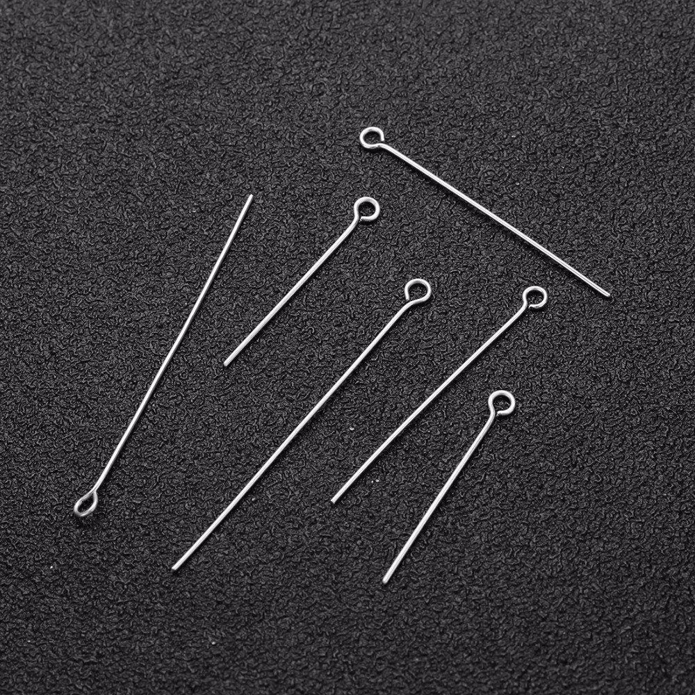 100pcs/set 20/30/40/50/60/70mm Stahl Doppel Auge Pin ohrringe Charme Stecker Stange Für DIY Schmuck Machen Ohrringe Stecker Pins