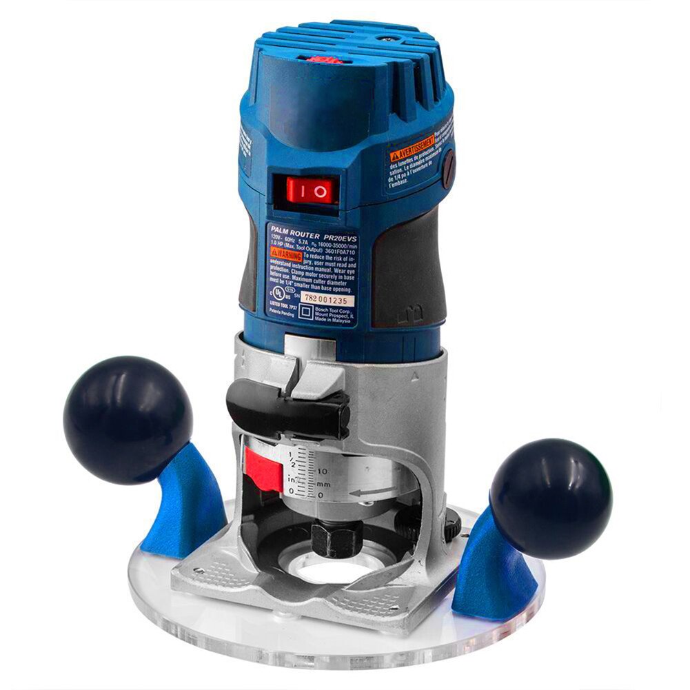 Router Base With Double Handles Palm Router Machine Base Woodworking Electric Trimmer Wood Milling Engraving Hand Carving