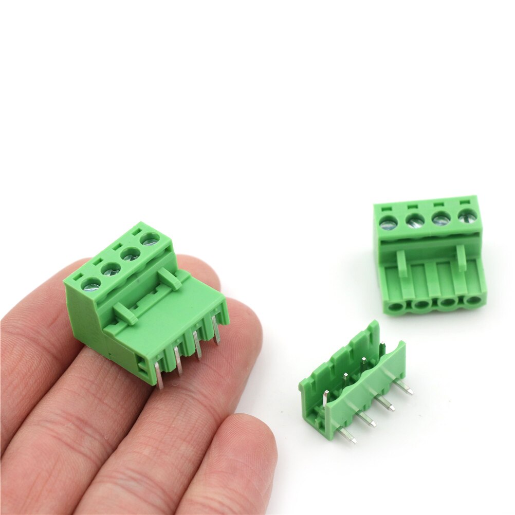 10sets Plug-in terminal block 5.08mm Pitch 4Pin Plug-in Screw PCB Terminal Block Connector