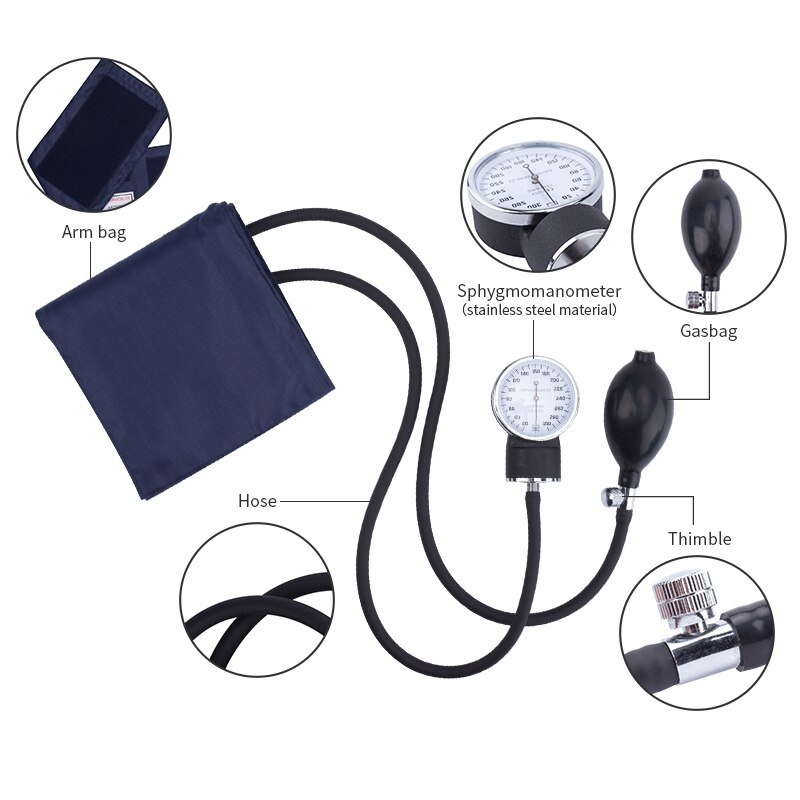 Handmatige Bloeddrukmeter Diastolische Bloeddrukmeter Bp Tensiometer Bloeddruk Sphygmomanomete Manchet Home Health Monitor