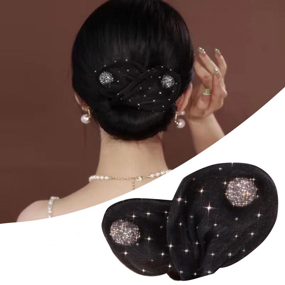 Easy Bun Creator Hair Bun Maker Women's Hair Styling Accessories Flower Fishtail Rhinestone Bun Maker Feather Curler Fast Snap