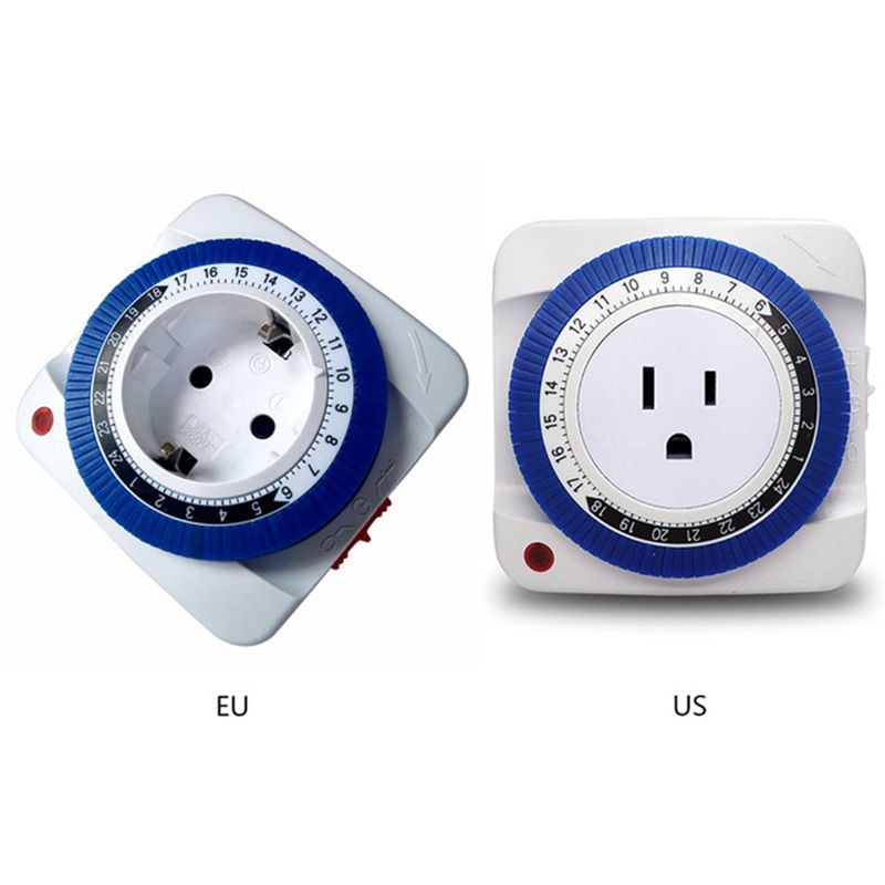 24 stunden Timer Steckdose Mechanische Programm Timer Schalter Sockel 230V Steckdose Schutz Energie Saveing