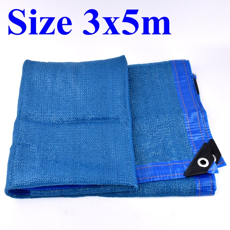 Filet d'ombrage HDPE Anti-UV bleu 8 broches, abri pour plantes succulentes, auvent d'extérieur, couverture de piscine, voile d'ombrage: 3x5m