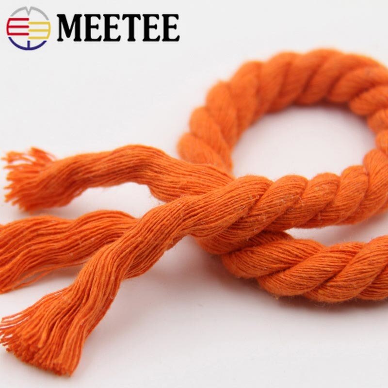 Cordon tordus en coton 100% 3 parts | 10 mètres 12mm, corde décorative artisanale en coton pour sac, ceinture, accessoires de couture