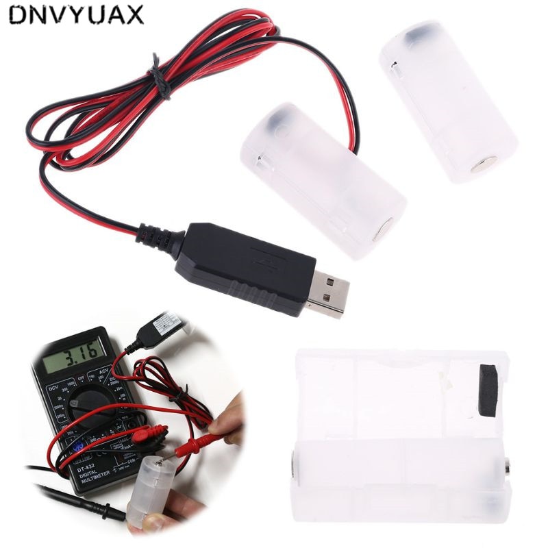 Éliminateur de batterie lr14c, alimentation USB, 1 à 4 pièces, remplace les piles 1.5V C