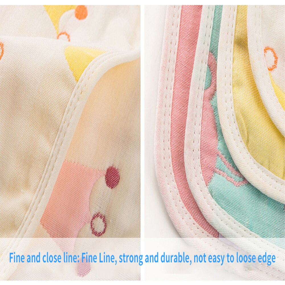 Pasgeboren kind baby jongen meisje katoenen handdoek vierkant 6 lagen gaas cartoon haak slabbetjes goed ademend schattig zoet boerendoekje