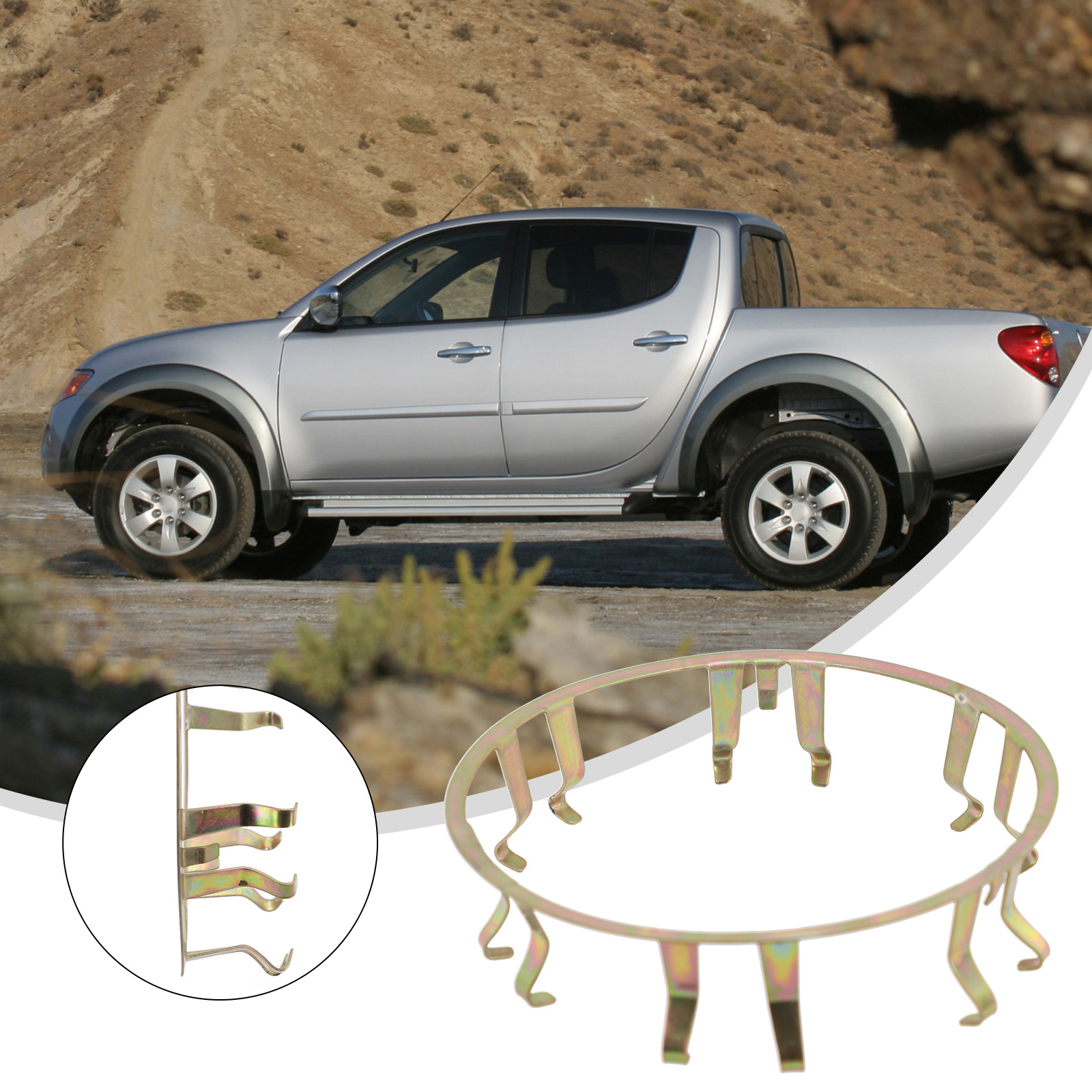 Klips mocujący kołpak piasty koła przedniego MB624908 Metalowy zamiennik 1 X Do Mitsubishi Do Pajero L200