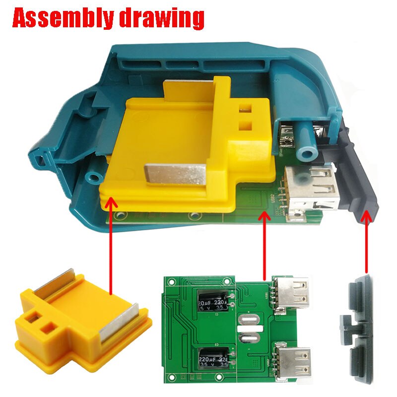ADP05 USB Converter Adapter SKD Component PCB For Makita 14.4V 18V Li-ion Battery USB Device Charger Connector Power Supply