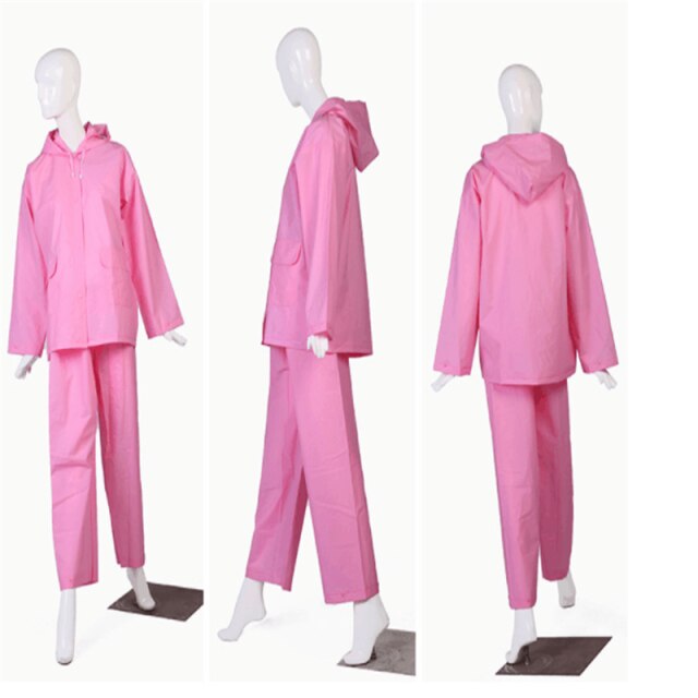 Combinaison transparente de voyage en plein air, imperméable léger et Non jetable pour les vêtements d'extérieur,: Rose / M