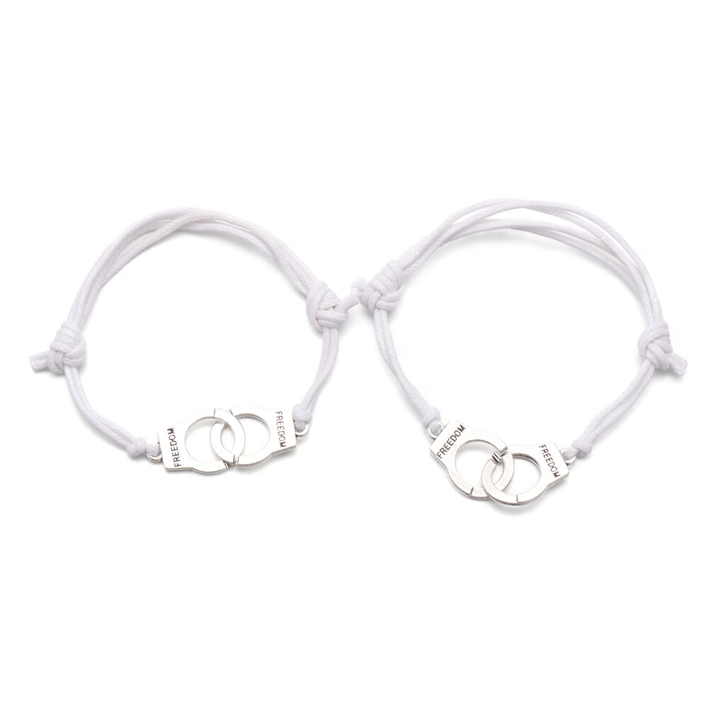 2 uds. De pulseras de cuerda trenzada magnética para parejas, pulsera a juego de distancia, accesorios de joyería para amantes eternos