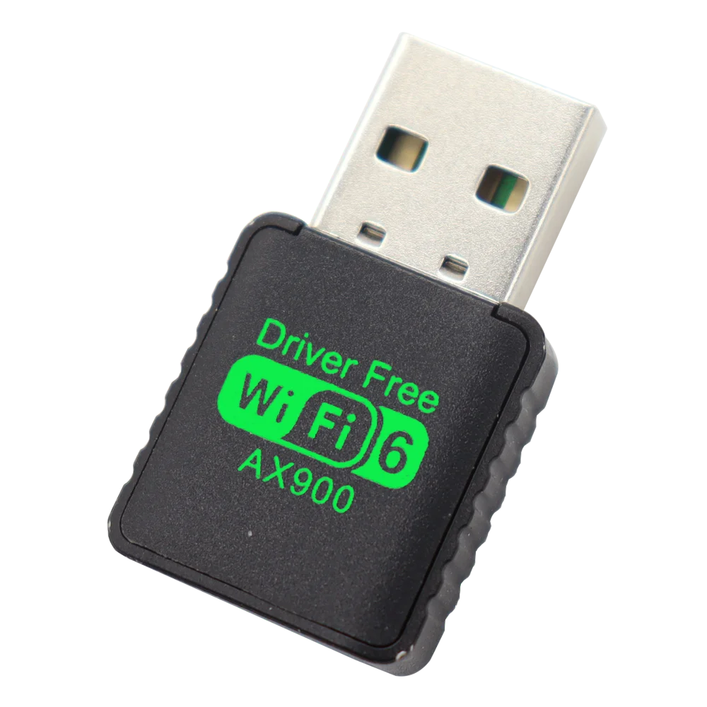 WiFi 6 AX900 USB WiFi Adapter 2.4G/5GHz 900Mbps Wireless Ethernet WiFi Network Card Drive Free USB Dongle for PC Win10/11: black