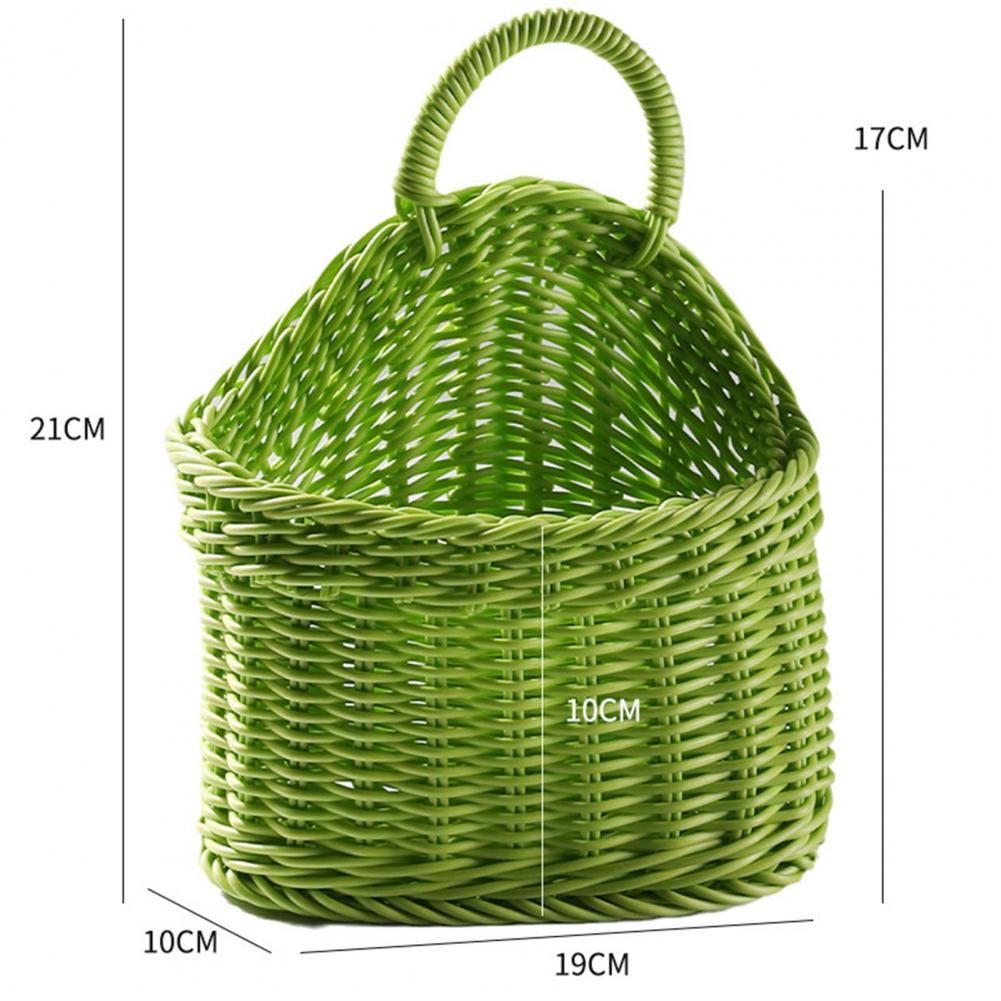 Panier de rangement suspendu en rotin tissé, support mural Durable, panier de rangement en osier sûr, petit panier suspendu de décoration
