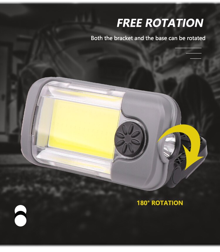 80W Portable COB Work Light Multifunctional Emergency Charging Magnetic Rechargeable light with Built-in Battery USB Work Lamp