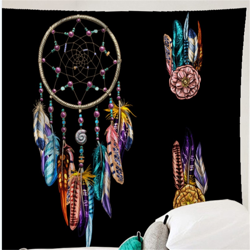 Mandala Tapestry Wall Hanging Boho Decor Wall Cloth Tapestries Psychedelic Hippie Night Moon Tapestry Mandala Wall Carpet