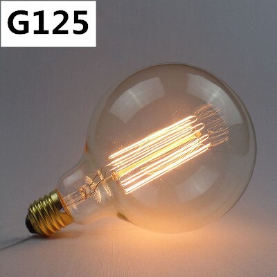 Modern minimalistisk edisone 27 220v volfram glödlampa retro varm ljus konst dekoration glödlampa klassisk belysning glödlampa: G125